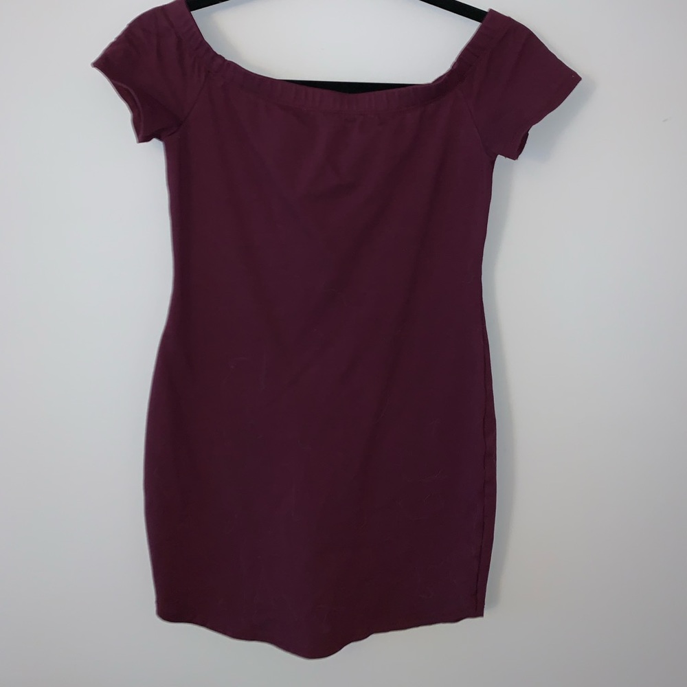 💜 Plum tight-fitting stretchy dress